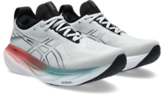 ASICS NIMBUS 25 - Laufschuh Neutral - piedmont grey/foggy teal/grau 