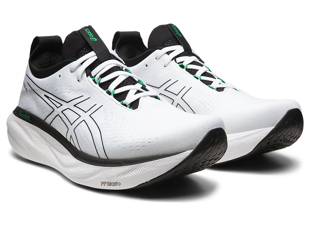 Men\'s GEL-NIMBUS 25 | White/Black | Running Shoes | ASICS