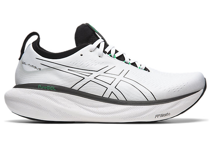 Image 1 of 7 of Men's White/Black GEL-NIMBUS 25 Men's Running Shoes