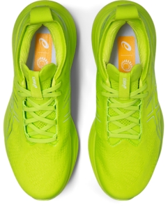 Men's GEL-NIMBUS 25, Lime Zest/White, Running Shoes