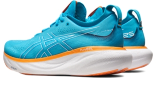 Men's GEL-NIMBUS 25, Island Blue/Sun Peach, Running Shoes