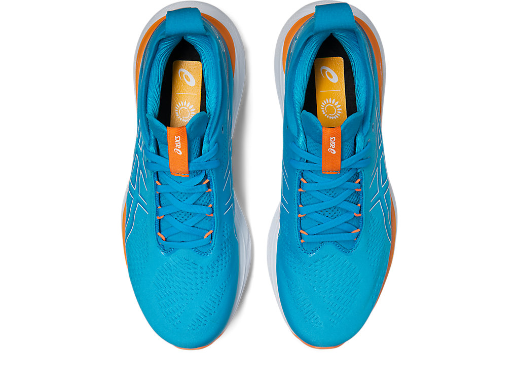 Men's GEL-NIMBUS 25, Island Blue/Sun Peach, Running Shoes