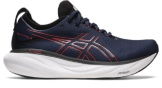 Men's GEL-NIMBUS 25 | Midnight/Electric Red | Running Shoes | ASICS