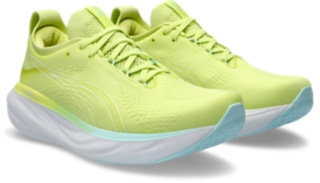 Men's GEL-NIMBUS 25, Glow Yellow/White, Running Shoes