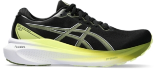 Men's GEL-KAYANO 30, Black/Glow Yellow, Running Shoes