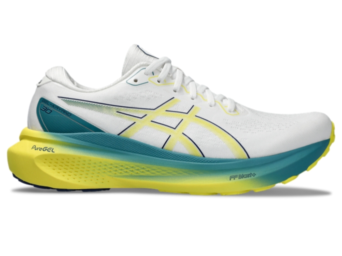 Men's GEL-KAYANO 30, Bright Yellow/Blue Expanse, Running