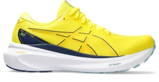 yellow asics running shoes