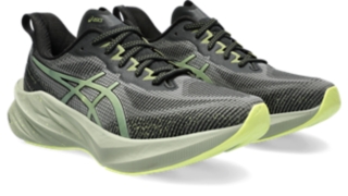 Asics Novablast 3 LE running trainers in black and lime