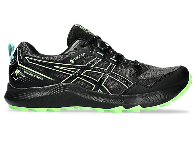 Image 1 of 8 of Men's Black/Illuminate Green GEL-SONOMA 7 GTX Men's Trail Running Shoes