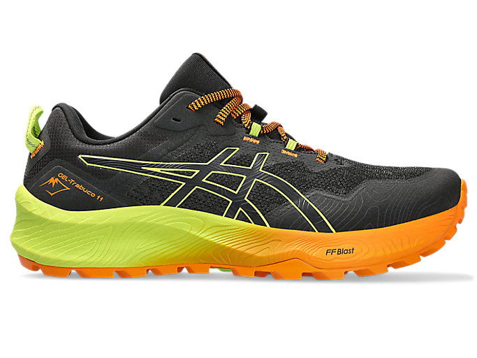 Image 1 of 7 of Men's Black/Neon Lime GEL-TRABUCO 11 Mens Trail Running Shoes
