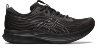 Asics all black running shoes best sale