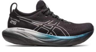 Men's GEL-NIMBUS 25 PLATINUM, Black/Pure Silver, Running Shoes