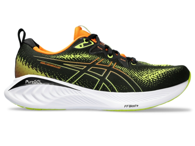  ASICS Men's Gel-Cumulus 25 GTX Shoes, 7, Black/NEON Lime