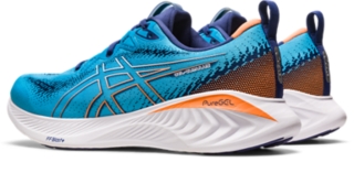 Men's GEL-NIMBUS 25, Island Blue/Sun Peach, Running Shoes