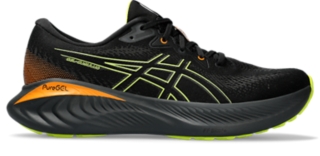 Men s GEL CUMULUS 25 GTX Black Neon Lime Running ASICS UK