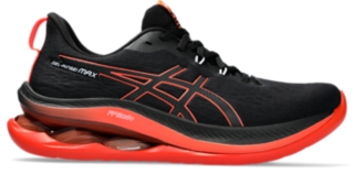 Asics black and red running clearance shoes