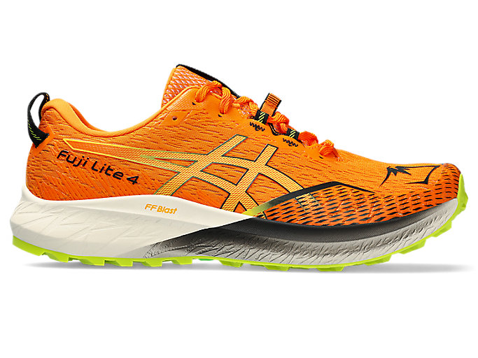 Image 1 of 7 of Men's Bright Orange/Neon Lime Fuji Lite 4 Men's Trail Running Shoes