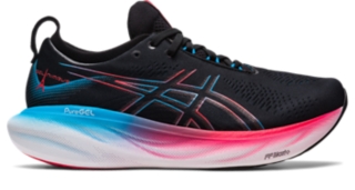 Men's GEL-NIMBUS 25 | Black/Electric Red | Running Shoes | ASICS