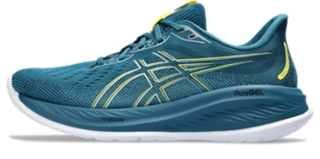 Men's GEL-CUMULUS 26 EXTRA WIDE, Evening Teal/Bright Yellow, Running Shoes