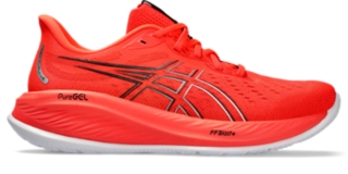 Asics men's gel nimbus 19 outlet running shoes - dark navy/red