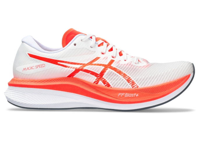 Men's MAGIC SPEED 3 | White/Sunrise Red | Running Shoes | ASICS