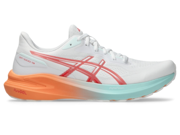 GT-1000 13 | Men | White/Coral Reef | Men's Running Shoes
