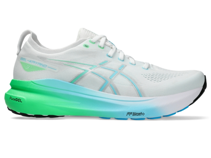 GEL KAYANO 31 Men White Bright Cyan Herren Laufschuhe ASICS DE