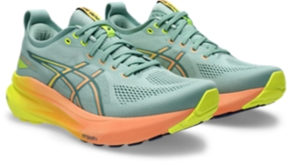Men's GEL-KAYANO 31 PARIS | Light Celadon/Safety Yellow | Running Shoes | ASICS