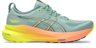 Men's GEL-KAYANO 31 PARIS | Light Celadon/Safety Yellow | Running Shoes | ASICS