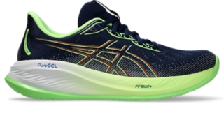 Blue asics running shoes best sale