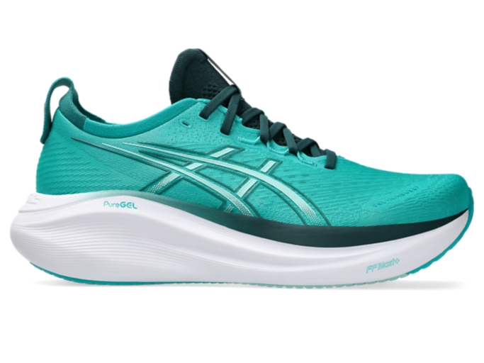 GEL NIMBUS 27 Men Wave Teal Saxon Green Herren Laufschuhe ASICS DE