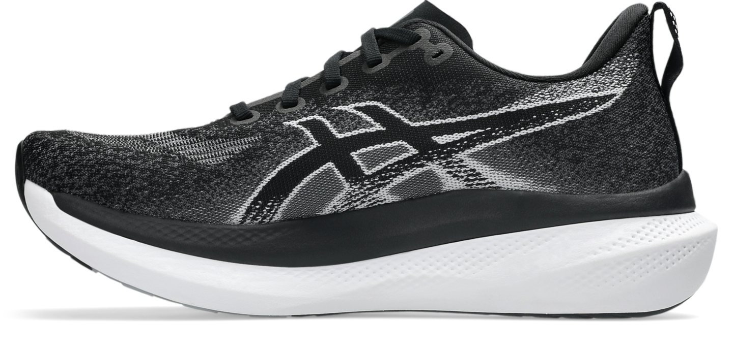 Мужские кроссовки ASICS Glideride Max 2 Wide, цвет: Чёрный / Белый — фото 4
