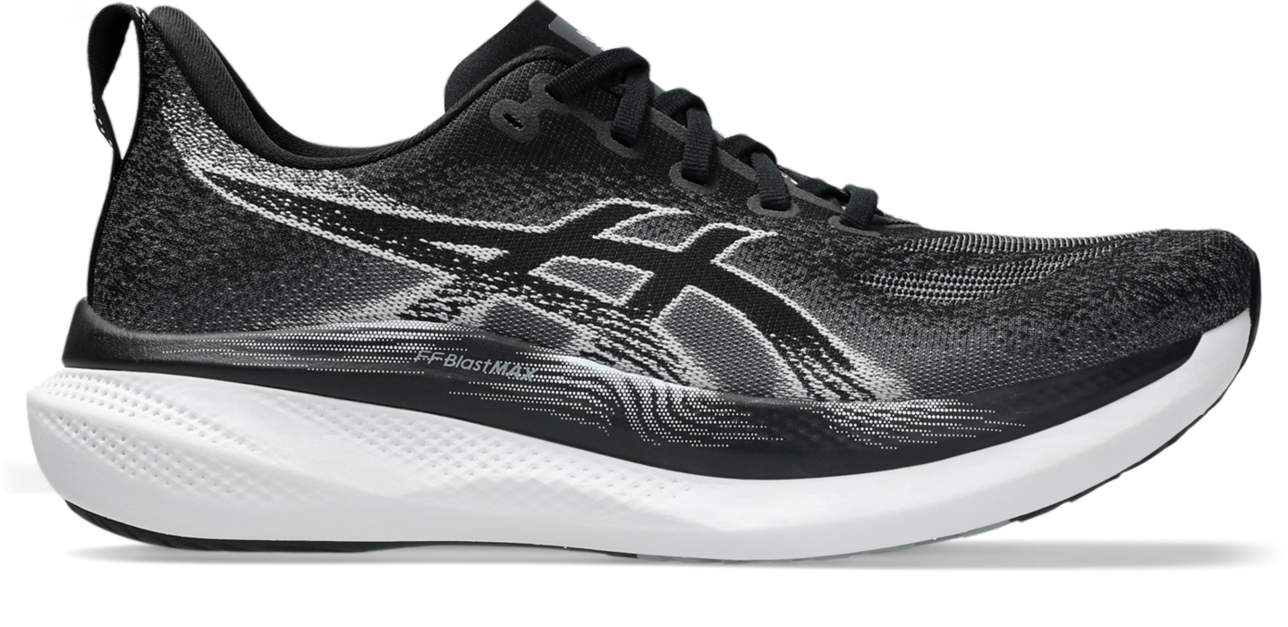 Мужские кроссовки ASICS Glideride Max 2 Wide, цвет: Чёрный / Белый — фото 1