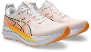 GEL-KAYANO 33, White/Stadium Orange 2