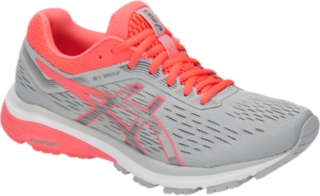 Women s GT 1000 7 Mid Grey Flash Coral Running Shoes ASICS