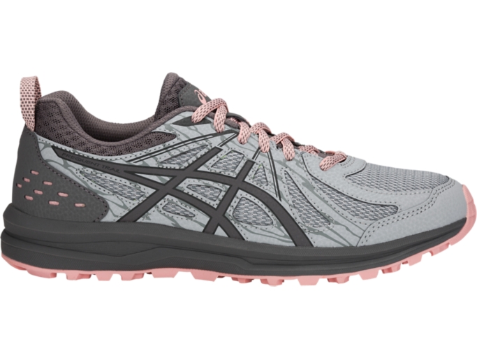 Women s Frequent Trail WIDE Mid Grey Carbon Running Shoes ASICS