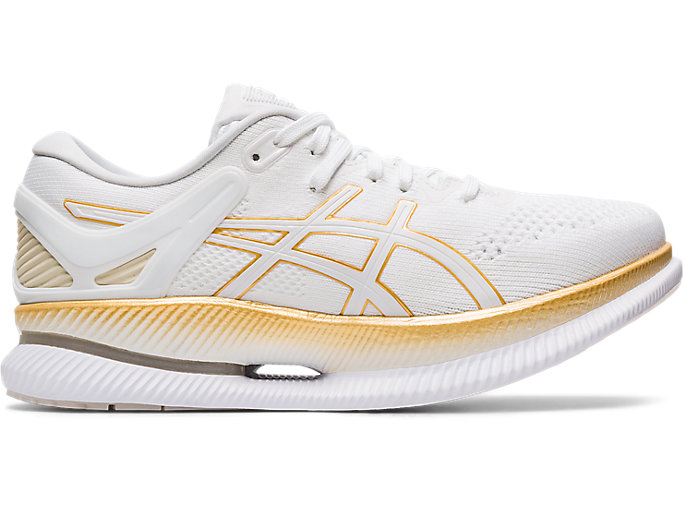 Image 1 of 7 of Women's White/Pure Gold METARIDE™ Chaussures Running pour Femmes