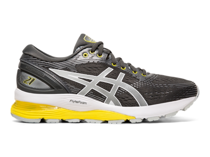 Grey and yellow outlet asics