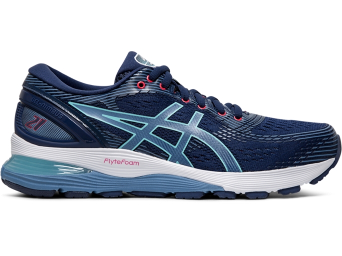 Women's GEL-NIMBUS 21 | Blue Expanse/Grey Floss | Running | ASICS Outlet