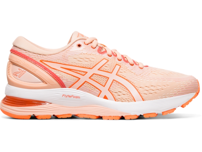 Asics gel nimbus 21 shop platinum women's shoes white/frost