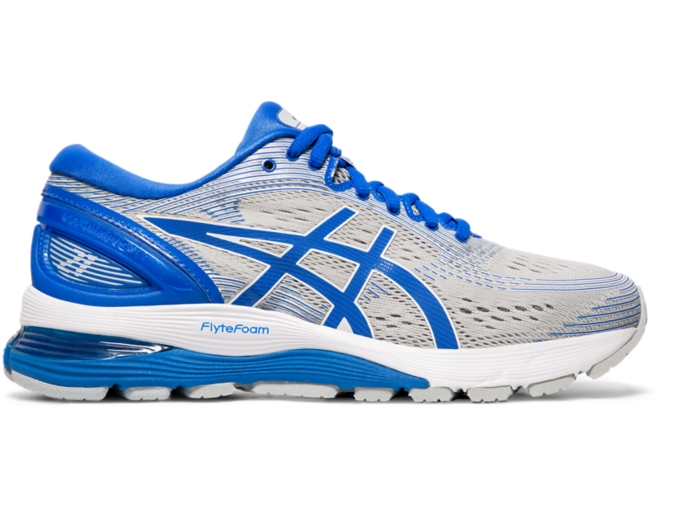 GEL Nimbus 21 Lite Show Women Mid Grey Illusion Blue Women s Running Shoes ASICS United States