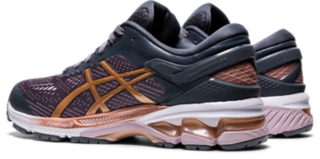 Asics gel-kayano 26 women's running shoes metropolis/rose on sale gold metropolis/rose gold