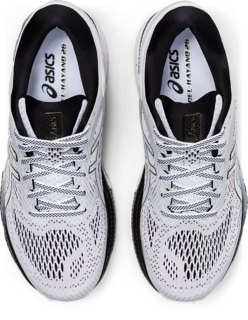 Asics black and white shoes best sale