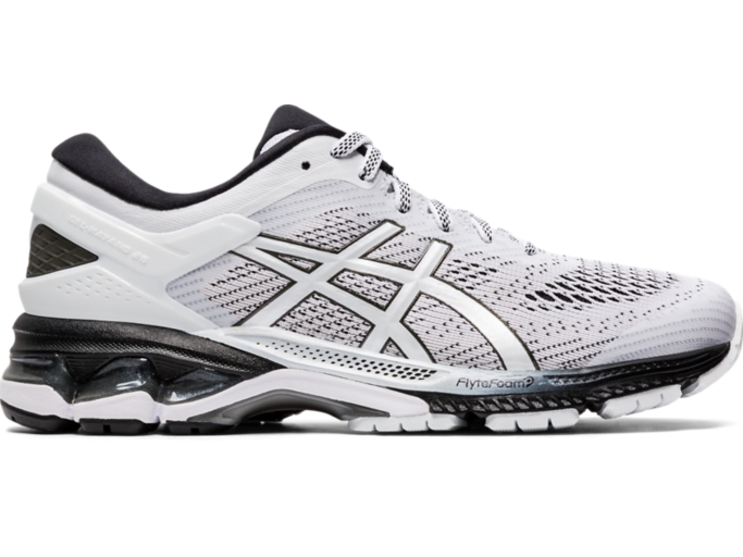 Asics gel kayano shop womens black and white