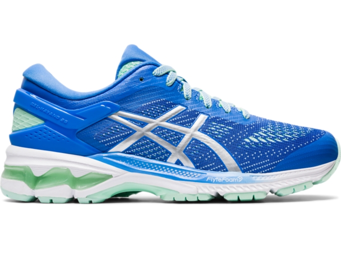  ASICS Tenis para correr de gel Kayano 26 para mujer, Azul :  Ropa, Zapatos y Joyería