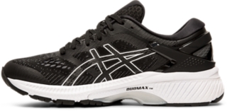 black and white asics shoes