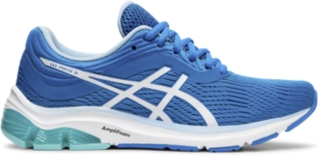 womens blue asics trainers