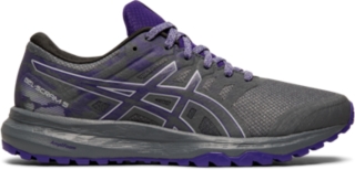 purple running shoes