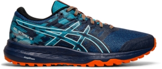 Women s GEL SCRAM 5 Blue Expanse White Trail Running Shoes ASICS