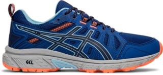 orange asics womens